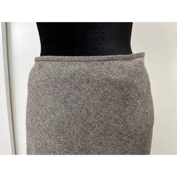 Ralph Lauren Collection Cashmere Herringbone Skirt - Size 8 - Picture 7 of 7
